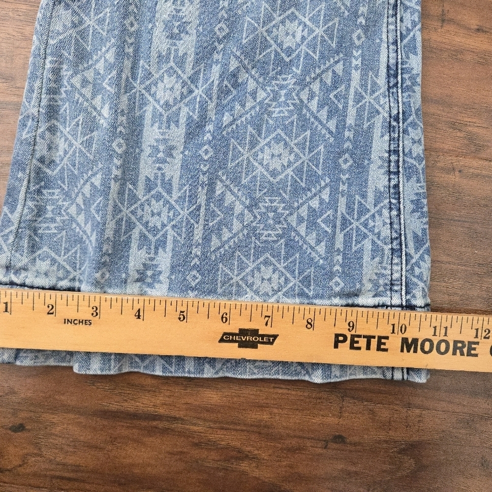 Rock And Roll Hooey Aztec High Rise Trouser Jeans Womens Size 33x32 Western - Picture 8 of 10